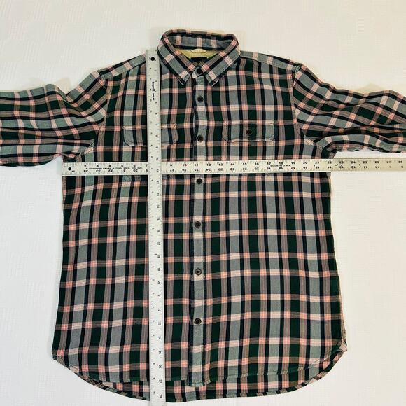 Womens Large Flannel Shirt Gap + Pendleton Deep Hunter Green Orange 100% Cotton - Picture 11 of 11